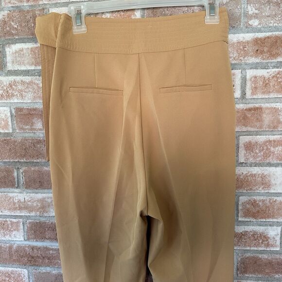 Lavish Alice Asymmetrical Tie Waist Trouser Pants Tan UK 8 US 4 - Picture 7 of 12